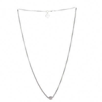 David Yurman Sterling Silver 18K Diamond Petite Pave Necklace 3 of 5