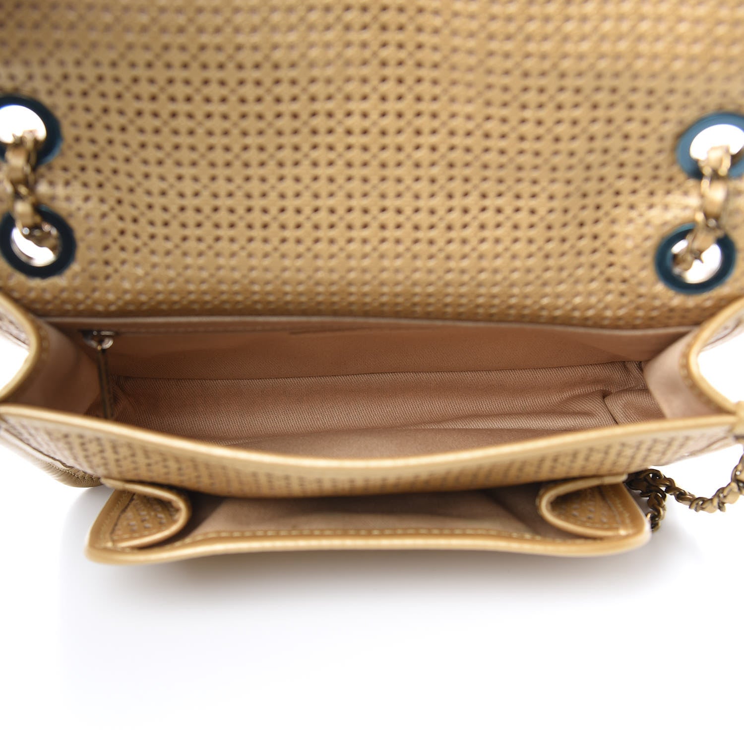 Chanel Metallic Perforated Calfskin Small Up In The Air Flap Gold 5 of 14