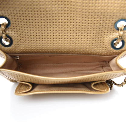 Chanel Metallic Perforated Calfskin Small Up In The Air Flap Gold 5 of 14