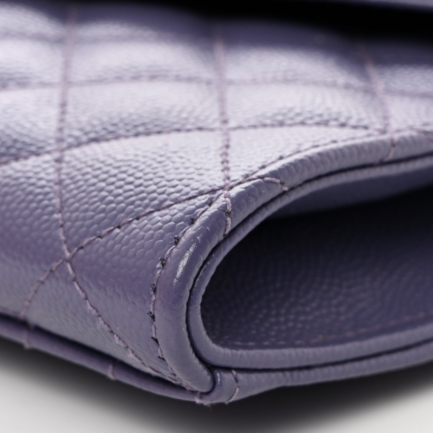 Saint Laurent Grain De Poudre Textured Mixed Matelasse Triquilt Monogram Clutch Dark Wisteria 9 of 11