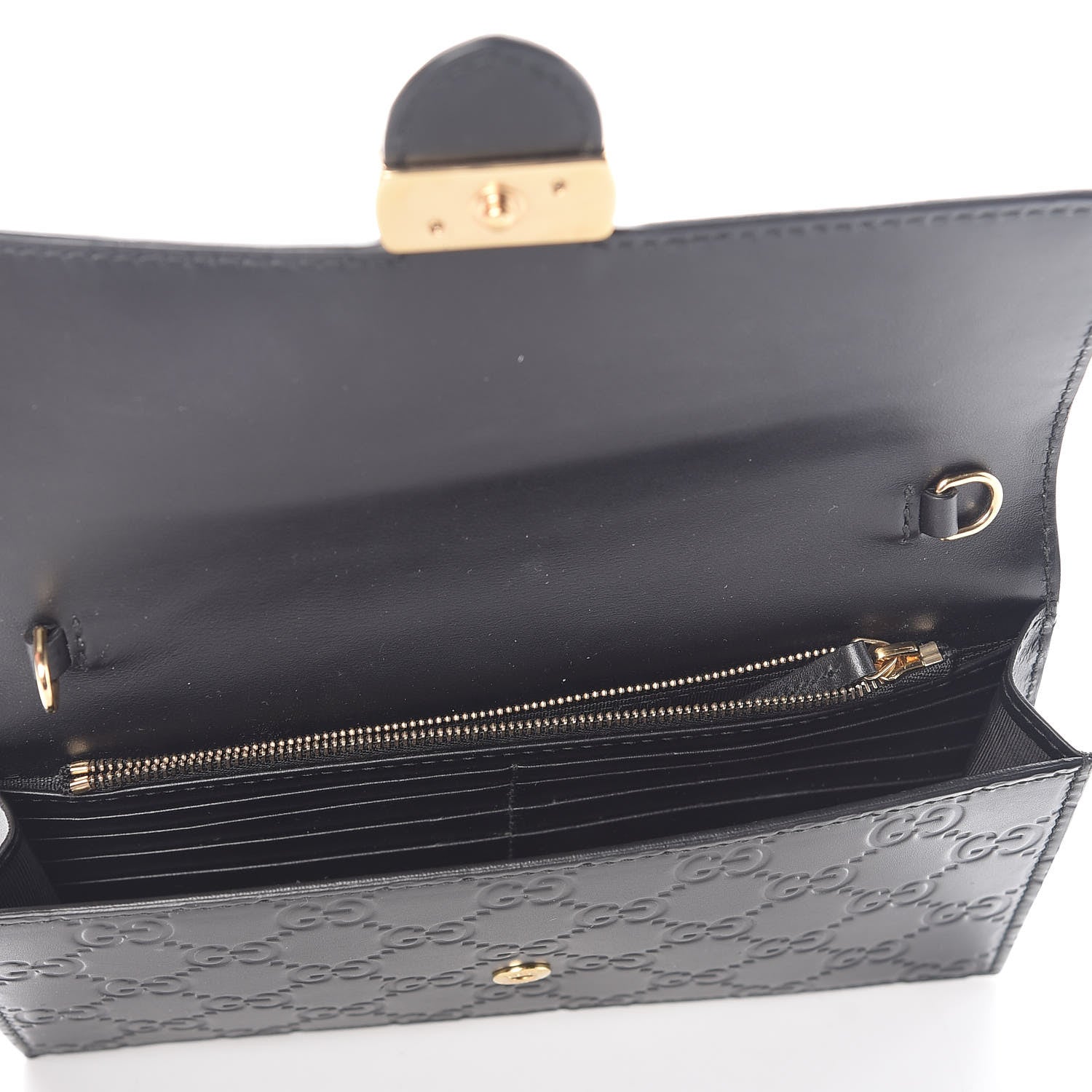 Gucci Guccissima Icon Chain Wallet Black 6 of 10