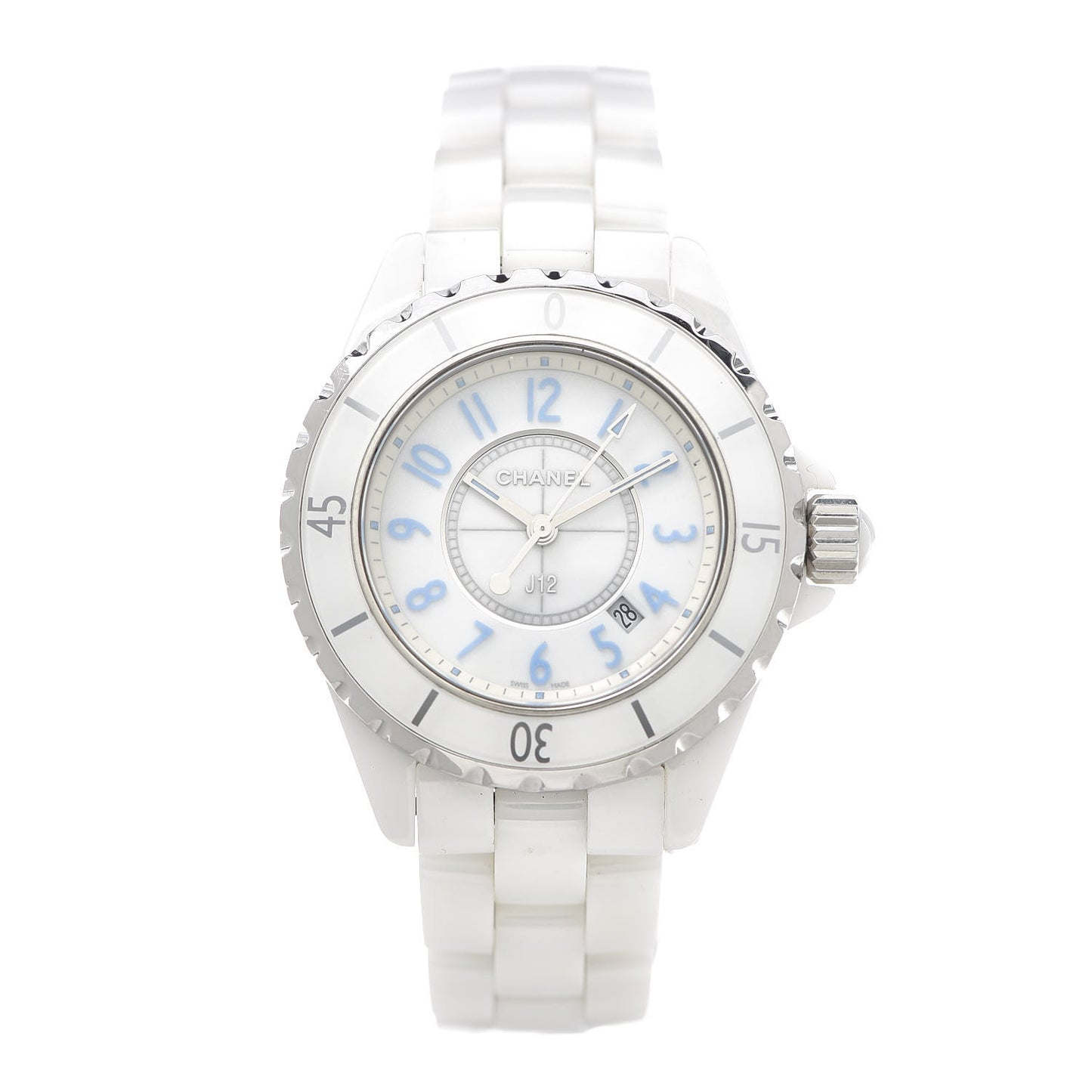 Stainless Steel Ceramic 33mm J12 Quartz Watch Blue