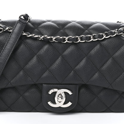 Chanel Caviar Quilted Medium Easy Flap Black 8 of 10