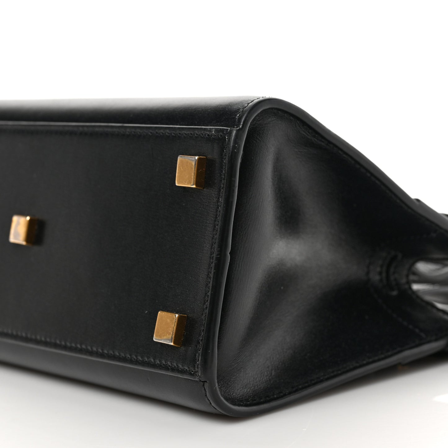 Smooth Calfskin Manhattan Nano Shopper Tote Black
