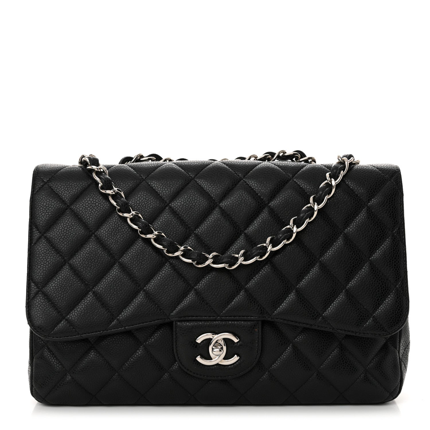 Chanel Caviar Quilted Jumbo Single Flap  Black 1 of 13