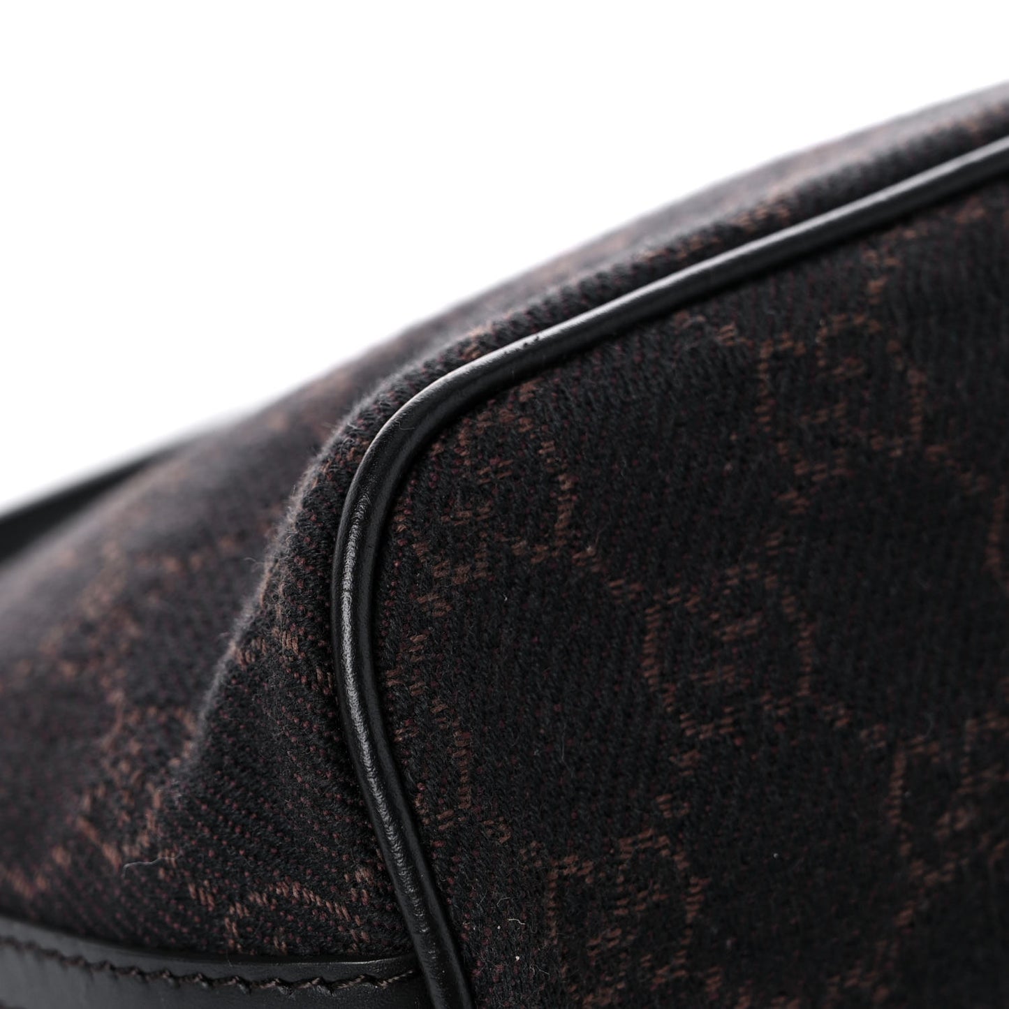 Denim Monogram Boat Pochette Dark Brown