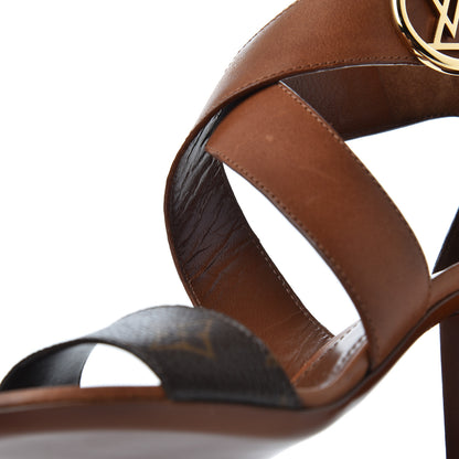 Louis Vuitton Calfskin Monogram Horizon Sandals 36 Cognac Brown 14 of 18