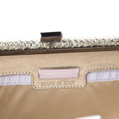 Jimmy Choo Glitter Fabric Small Tube Clutch Champagne 8 of 9
