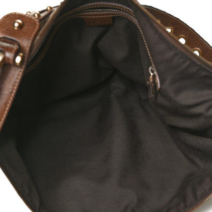 Gucci Monogram Pelham Studded Shoulder Bag Ebony 4 of 10