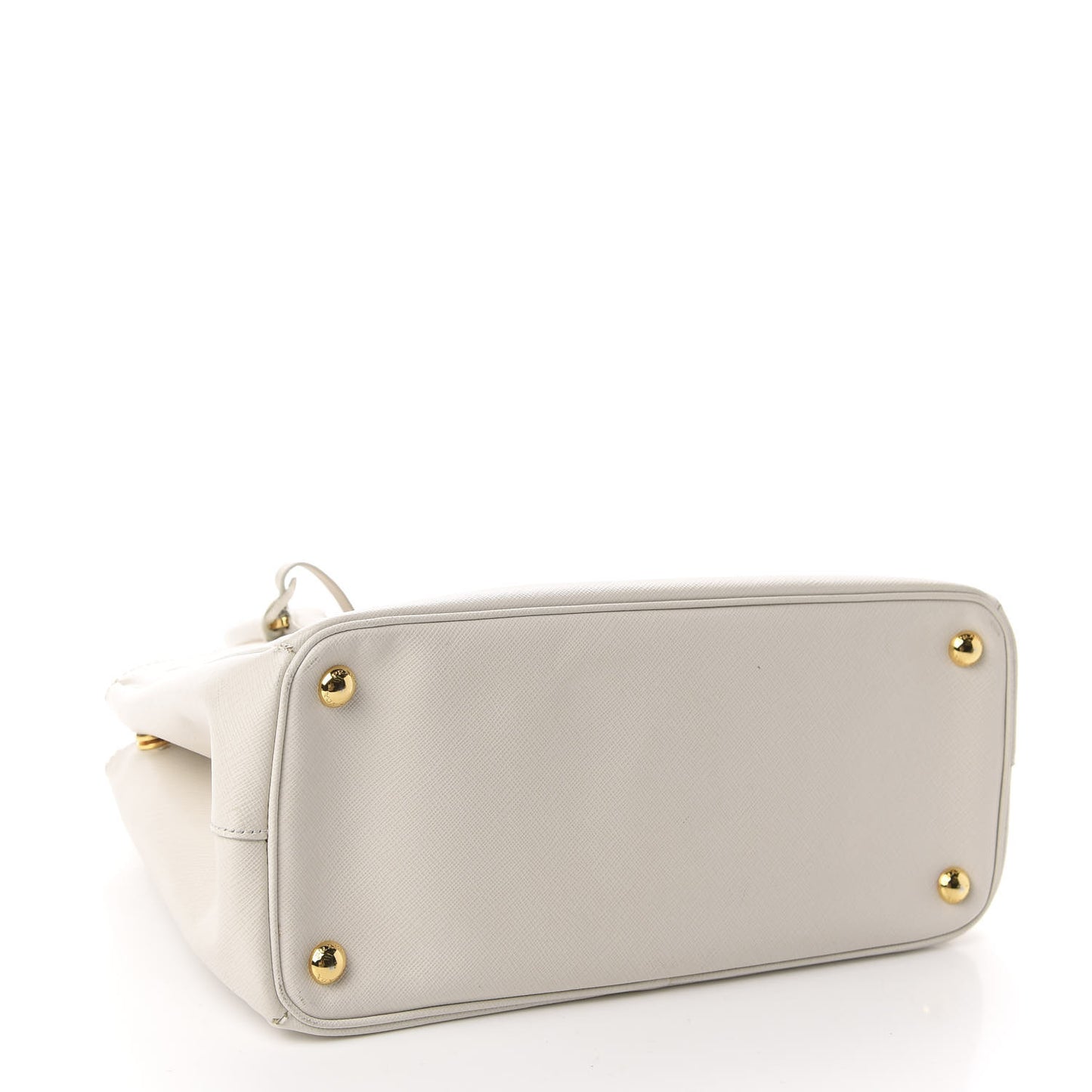 Saffiano Small Galleria Double Zip Tote Talco
