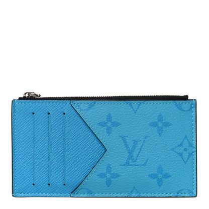Louis Vuitton Taigarama Coin Card Holder Blue Lagoon 1 of 10