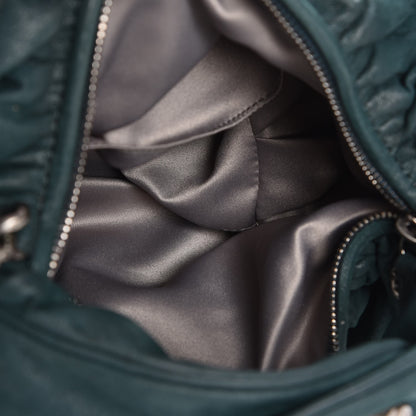 Chanel Iridescent Calfskin Midnight Stones Clutch Dark Green 5 of 9