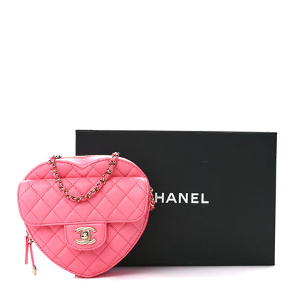 Chanel Lambskin Quilted CC In Love Heart Bag Pink 12 of 12
