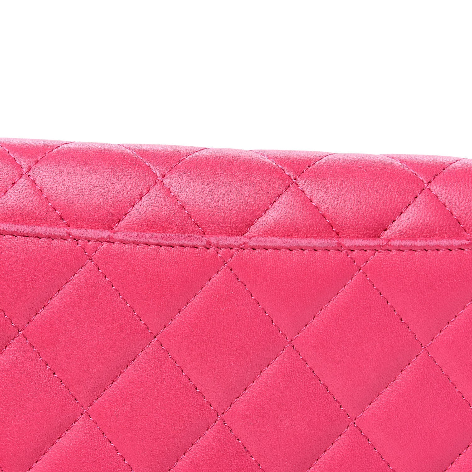 Chanel Lambskin Quilted Wallet on Removable Chain Fuchsia 11 of 16