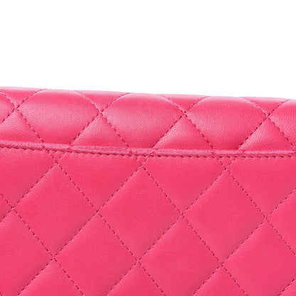 Chanel Lambskin Quilted Wallet on Removable Chain Fuchsia 11 of 16