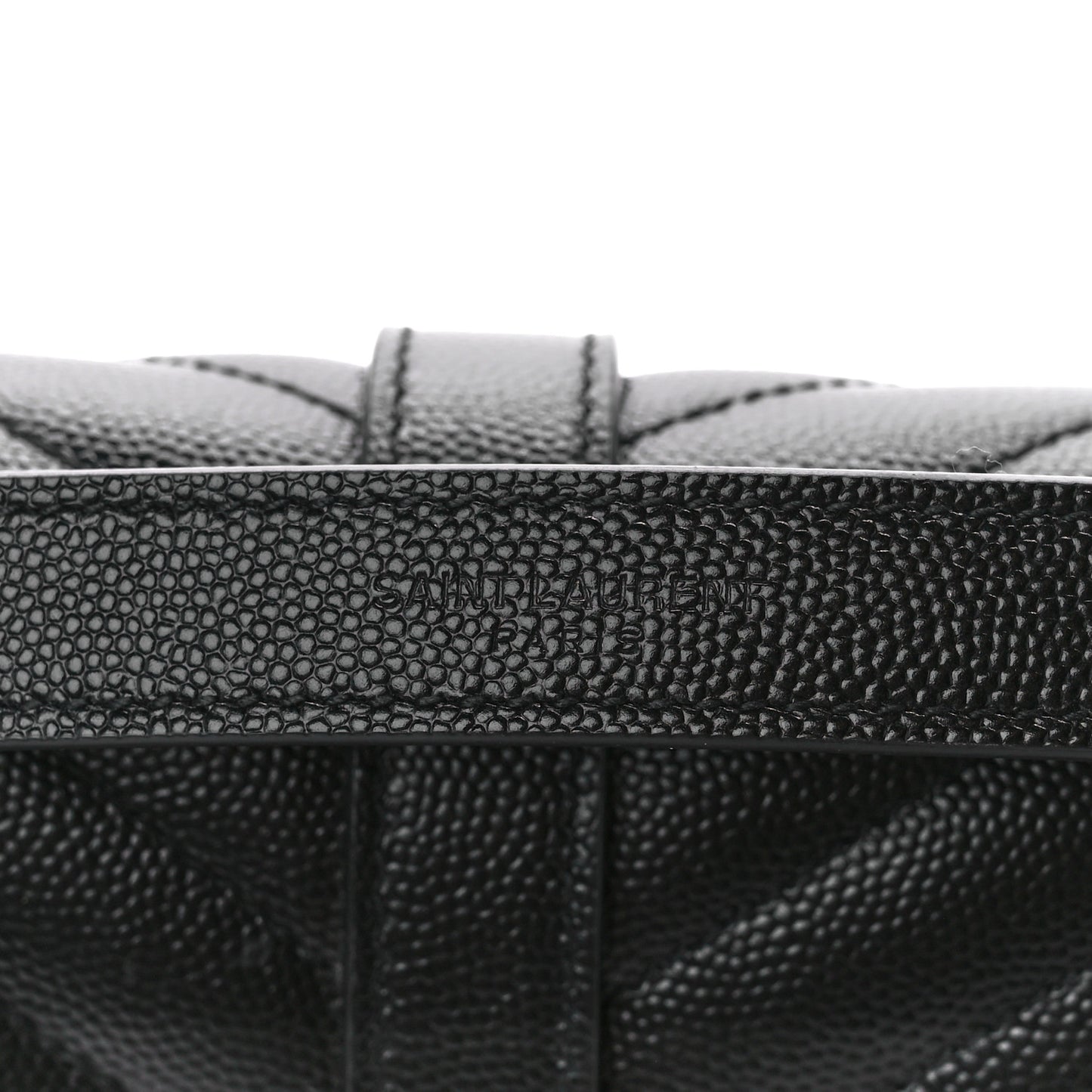Grain De Poudre Textured Mixed Matelasse Large Triquilt Monogram Satchel Black