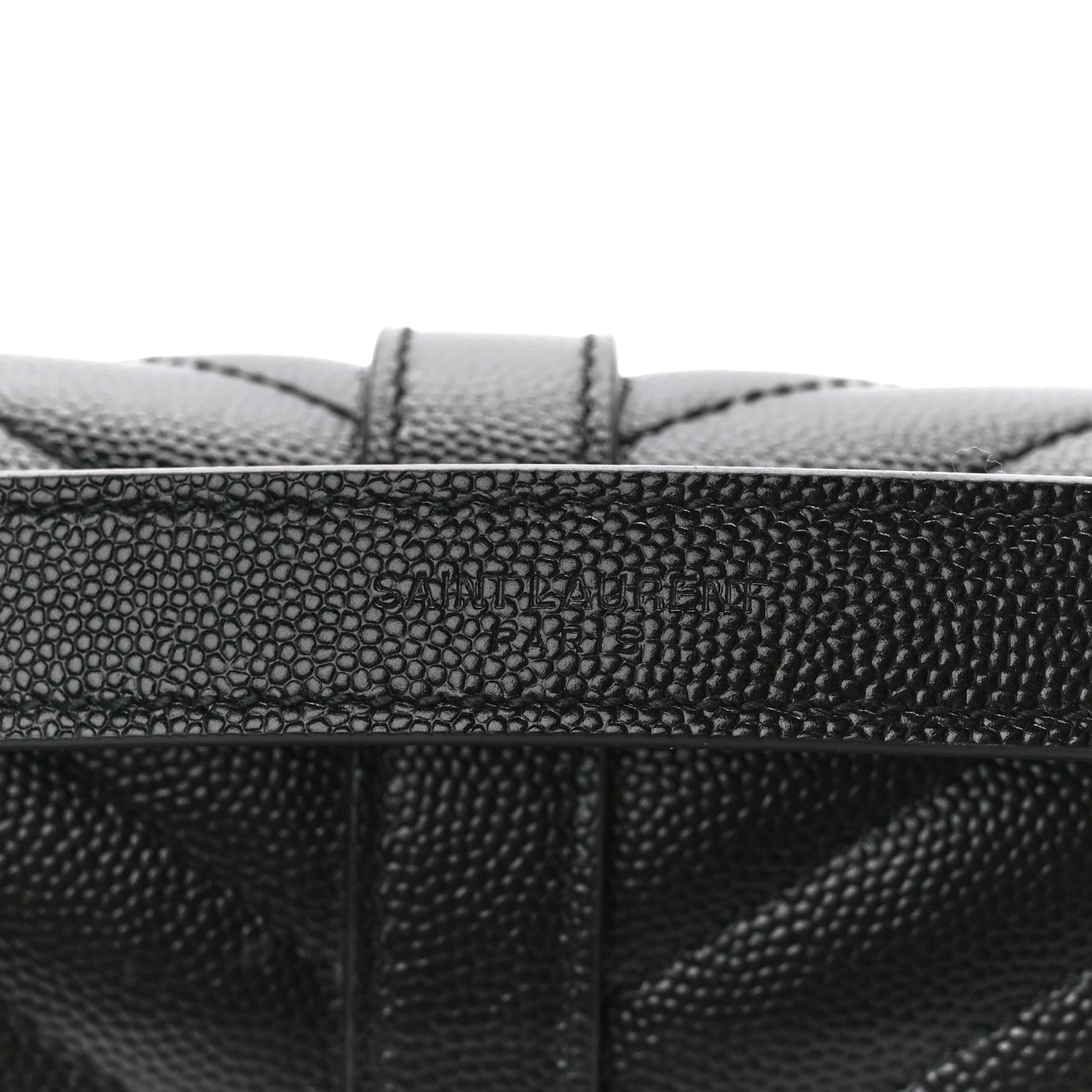 Saint Laurent Grain De Poudre Textured Mixed Matelasse Large Triquilt Monogram Satchel Black 8 of 11
