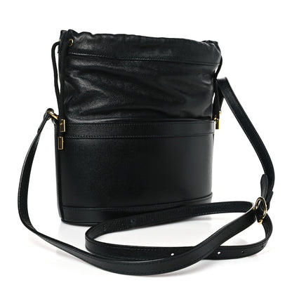 Gucci Azalea Sakai Calfskin Horsebit 1955 Drawstring Bucket Bag Black 3 of 9