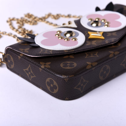 Louis Vuitton Monogram Lovely Birds Pochette Felicie Chain Wallet 9 of 12