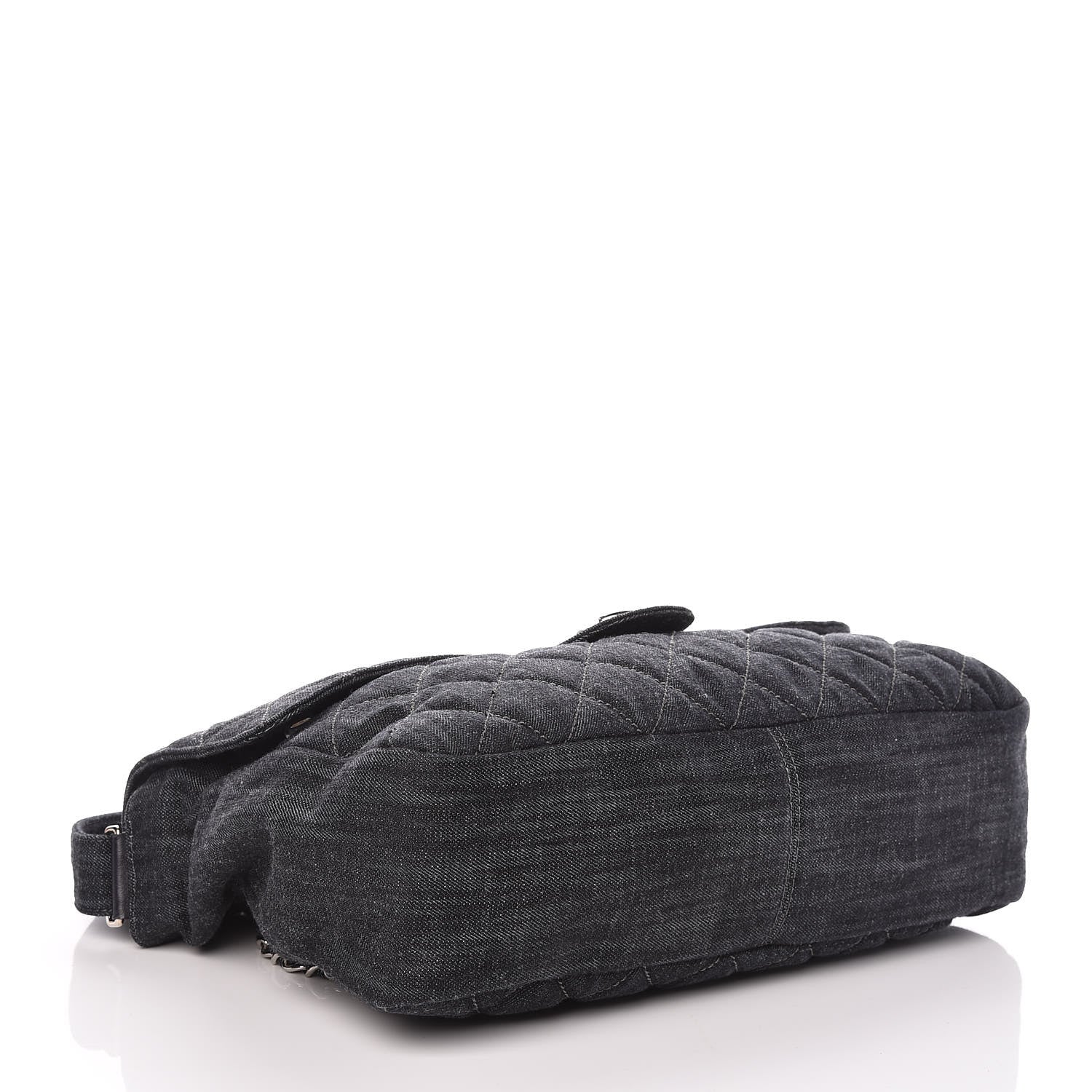 Chanel Denim Quilted Stretch Spirit Messenger Bag Dark Blue 5 of 11