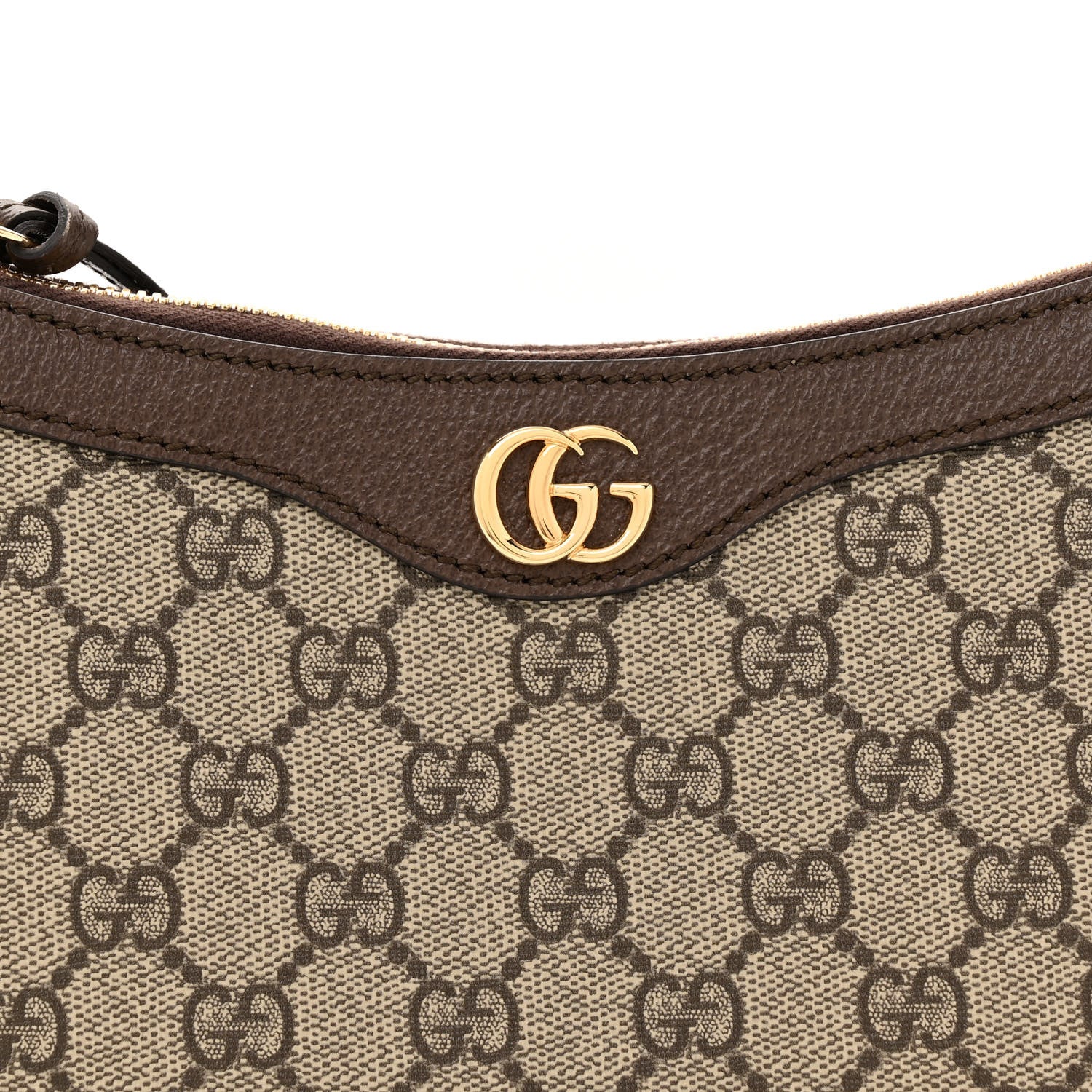 Gucci GG Supreme Monogram Textured Dollar Calfskin Small Ophidia Hobo Beige Ebony New Acero 8 of 10