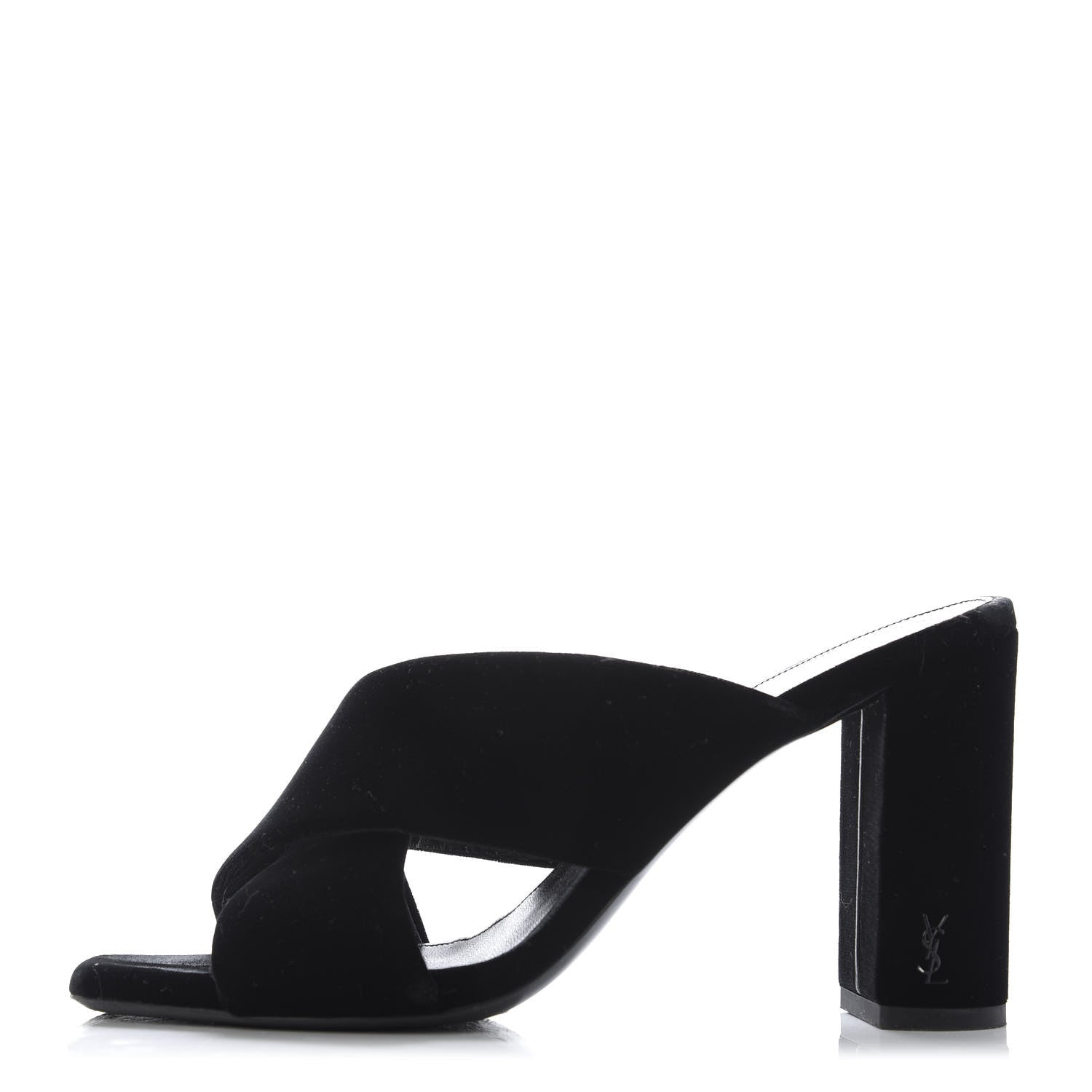 Saint Laurent Velvet LouLou 95 Mules 37 Black 1 of 9