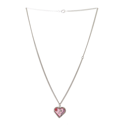 Chanel Enamel Heart CC Necklace Gold 3 of 6