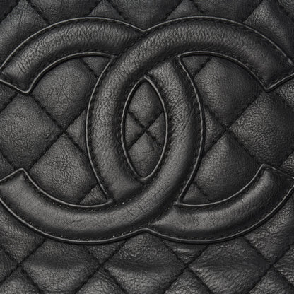 Chanel Calfskin Quilted Grand Shopping Tote GST Black 12 of 13