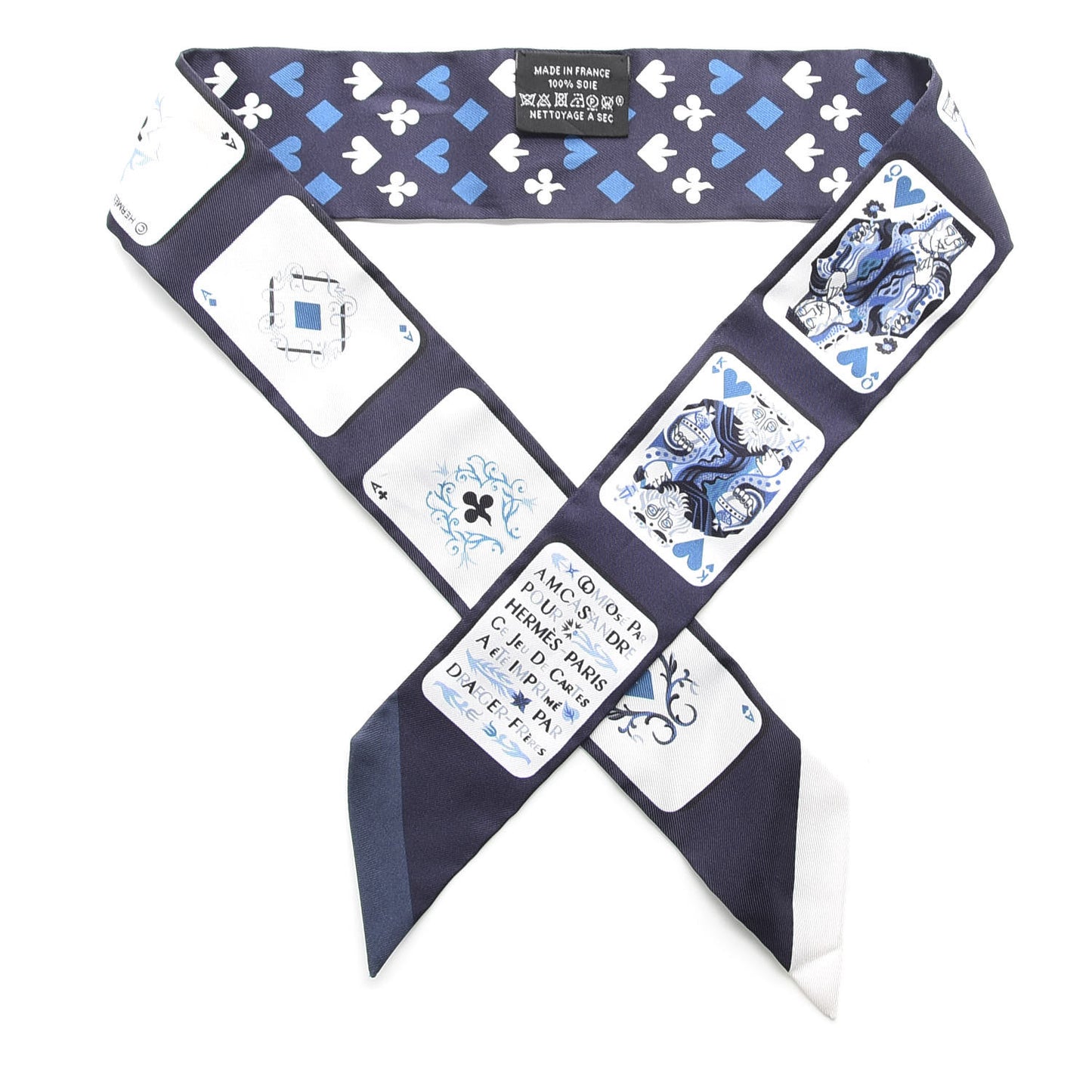 Silk Jeu de Cartes Twilly Marine Petrole White