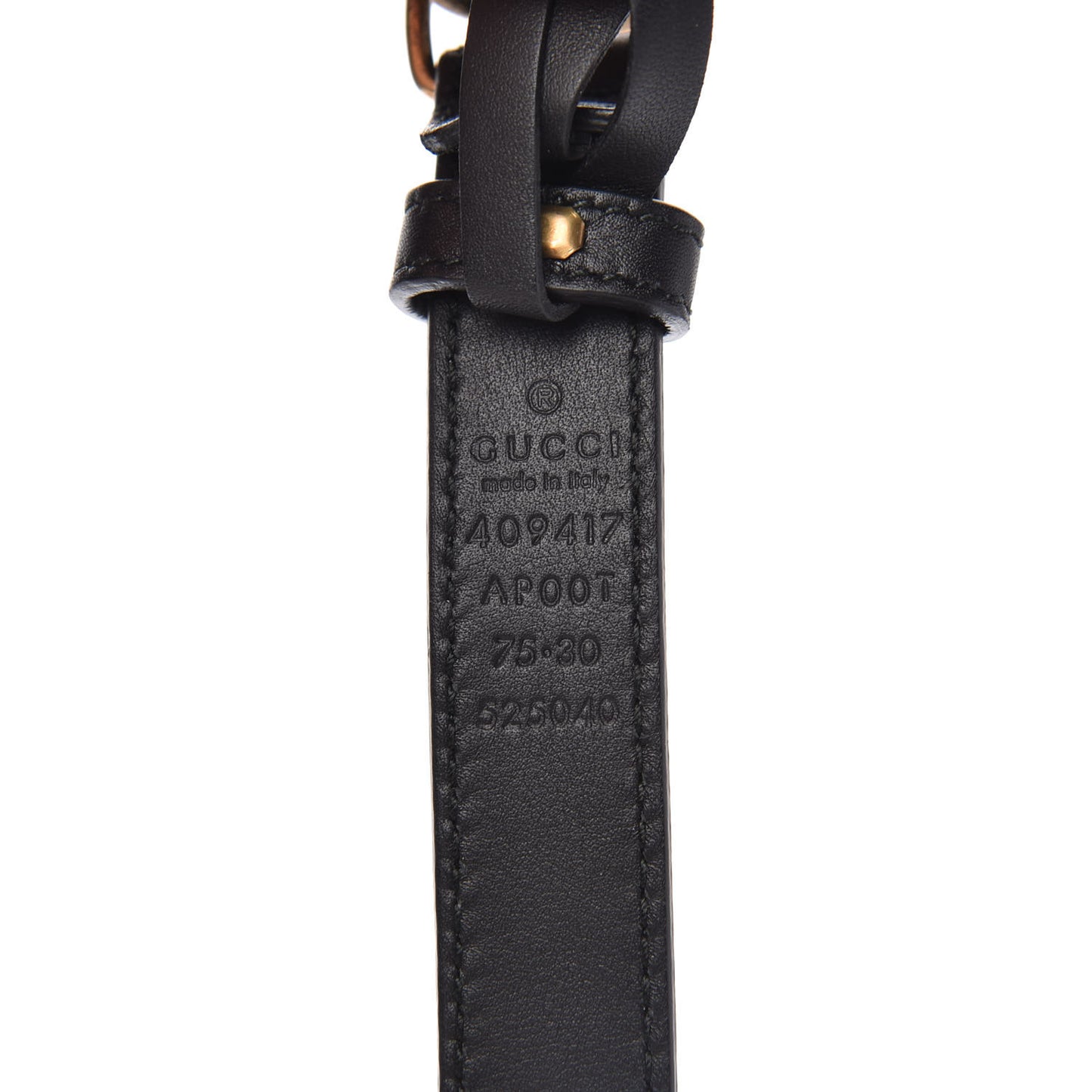 Calfskin Double G 20mm Belt 75 30 Black