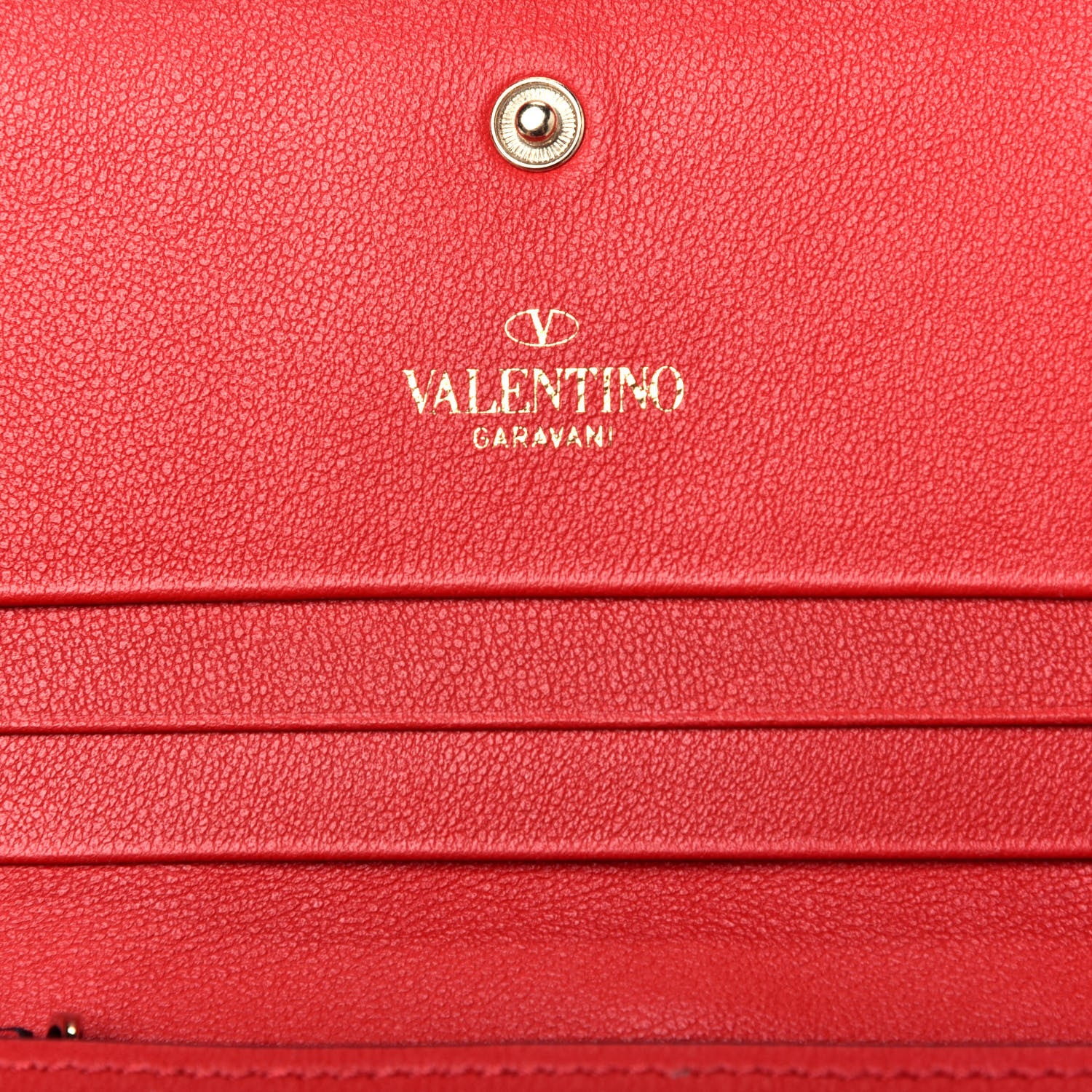 Valentino Garavani Calfskin Rockstud French Flap Wallet Rouge Pur 6 of 8