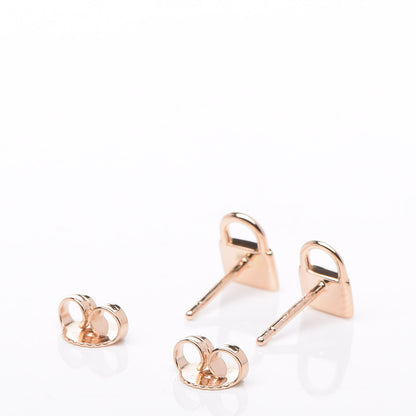 Tiffany 18K Rose Gold Mini Lock Earrings 3 of 7