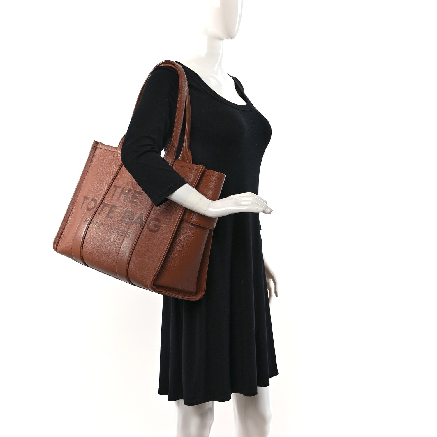 Marc Jacobs Grained Calfskin Large The Tote Bag Argan Oil 2 of 10