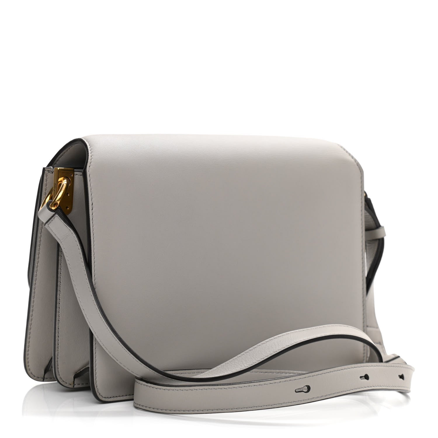 Salvatore Ferragamo Calfskin Joanne Crossbody Pale Grey 3 of 9