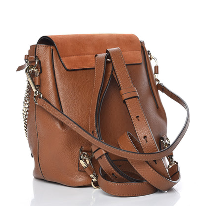 Chloe Suede Calfskin Small Faye Backpack Tobacco 3 of 10