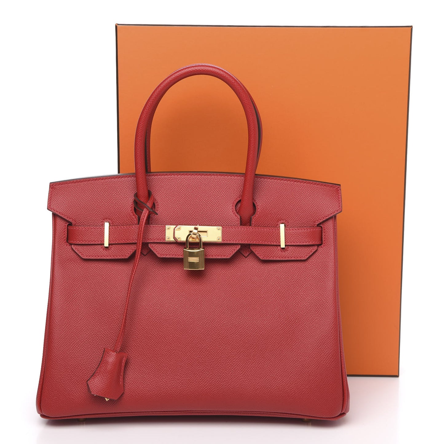 Epsom Birkin 30 Rouge Casaque