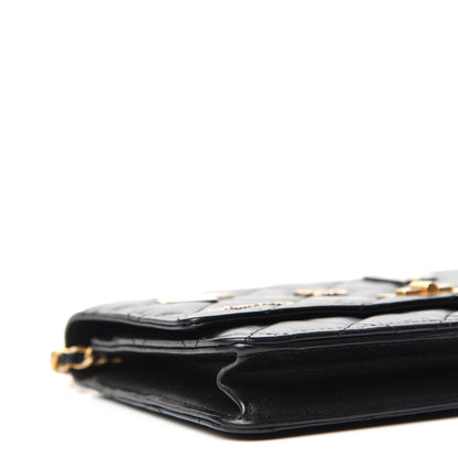 Chanel Aged Calfskin Lucky Charms Casino 2.55 Reissue Wallet on Chain WOC Black 8 of 11