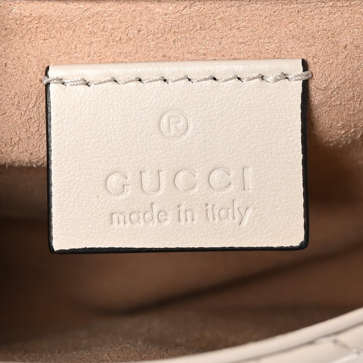 Calfskin Matelasse Super Mini GG Marmont Shoulder Bag White