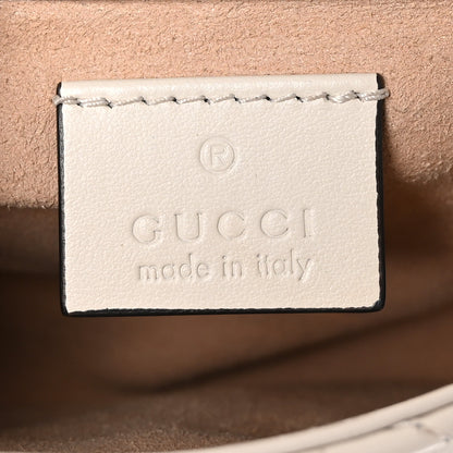 Gucci Calfskin Matelasse Super Mini GG Marmont Shoulder Bag White 6 of 10