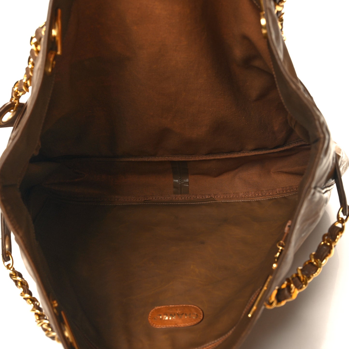 Calfskin CC Timeless Shopping Tote Brown