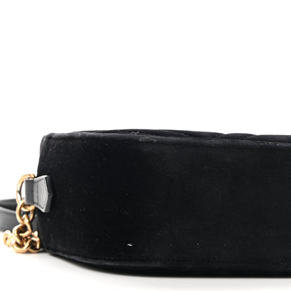 Gucci Velvet Matelasse Small GG Marmont Chain Shoulder Bag Black 9 of 12