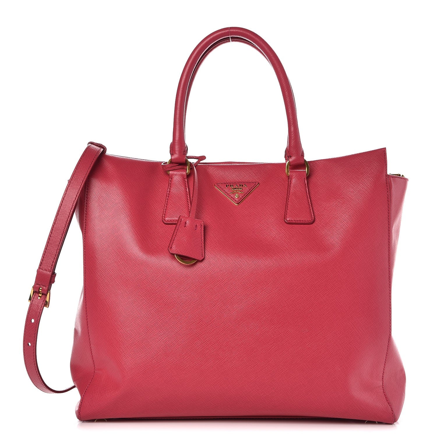 Prada Saffiano Large Top Handle Open Tote Peonia 1 of 14