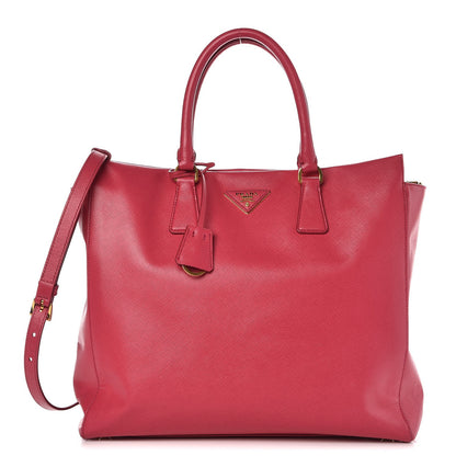 Prada Saffiano Large Top Handle Open Tote Peonia 1 of 14
