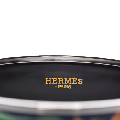 Hermes Enamel Printed Wide Le Marche de Savana Bracelet 85 Exotique 5 of 7