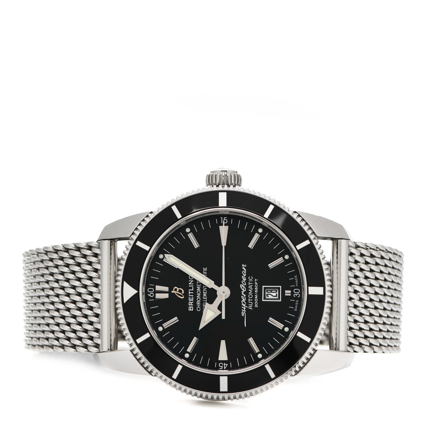 Breitling Stainless Steel 46mm Super Ocean Heritage II Automatic Watch Black A17320 2 of 6