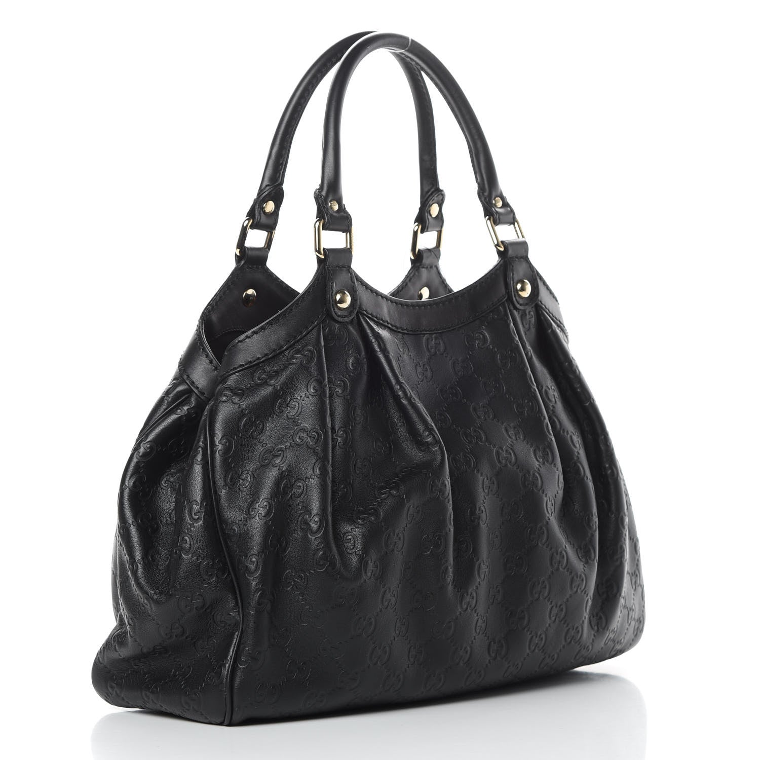 Gucci Guccissima Medium Sukey Tote Black 3 of 10