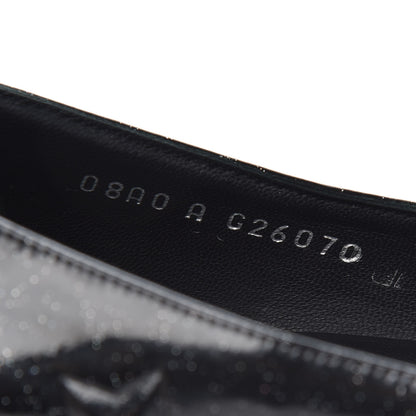 Chanel Patent Glitter CC Star Embossed Ballerina Flats 38 Black 10 of 10