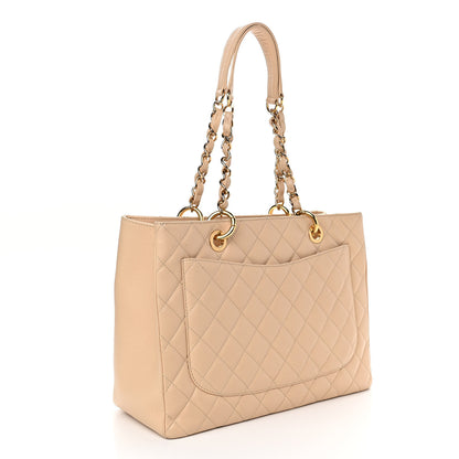 Chanel Caviar Quilted Grand Shopping Tote GST Beige Clair 3 of 12