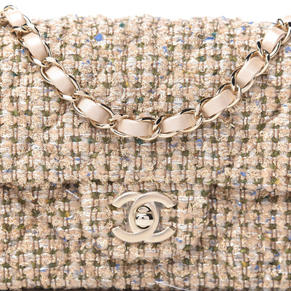 Chanel Tweed Quilted Mini Rectangular Flap Beige 10 of 11