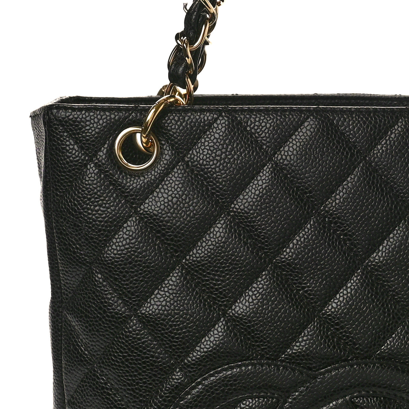 Chanel Caviar Quilted Petit Shopping Tote PST Black 8 of 15